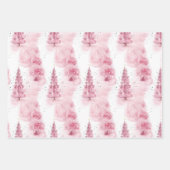 Rosa Weihnachtsverpackung für Geschenke Geschenkpapier Set (Vorderseite)