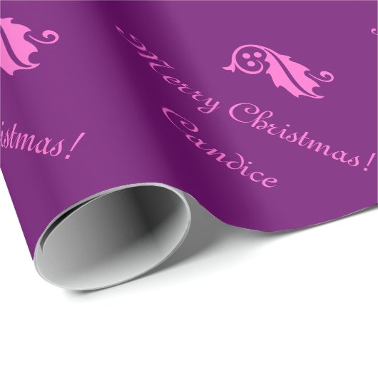 Rosa Weihnachtsverpackungspapier mit individuellem Geschenkpapier (Rolleneckpunkt)