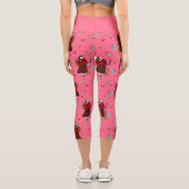 Rosa Weihnachtsweih, gefällig Capri Leggings (Rückseite)