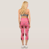 Rosa Weihnachtsweih, gefällig Capri Leggings (Rückseite)