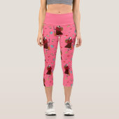 Rosa Weihnachtsweih, gefällig Capri Leggings (Vorderseite)