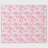 Rosa Weihnachtswrapper Geschenkpapier (Flach)