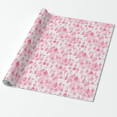 Rosa Weihnachtswrapper Geschenkpapier (Ungerollt)