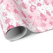 Rosa Weihnachtswrapper Geschenkpapier (Rolleneckpunkt)