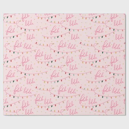Rosa Weihnachtswrapper Geschenkpapier (Flach)
