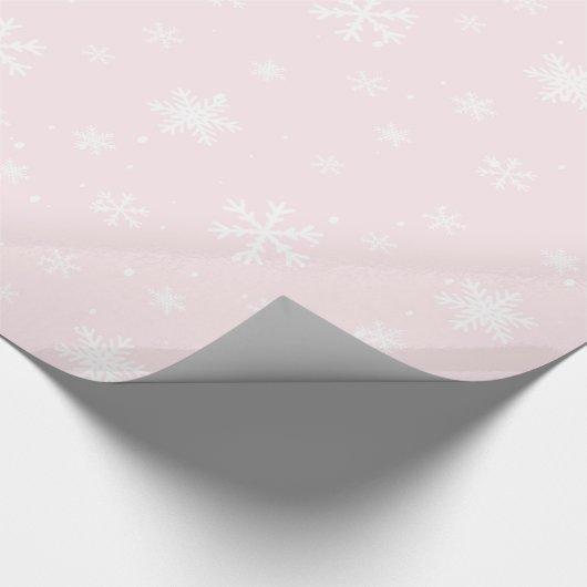 Rosa Weihnachtswrapper Geschenkpapier (Ecke)