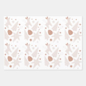Rosa Weihnachtswrapper Geschenkpapier Set (Vorderseite 2)