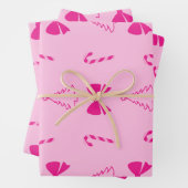 Rosa Weihnachtswrapper Geschenkpapier Set (Beispiel)