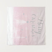 Rosa Weihnachtswunder Wandteppich (Vorderseite (Horizontal))