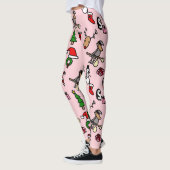 Rosa Weihnachtszeit Leggings (Links)