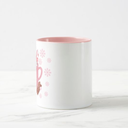 Rosa Weihnachtszeit-Tasse Tasse (Zentrum)