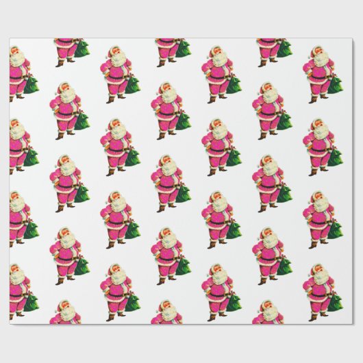 Rosa Weihnachtszeit zu Weihnachten Geschenkpapier (Flach)