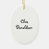 Rosa Wein trinken Flamingo individuell Keramikornament (Hinten)