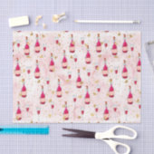 Rosa Wein und Herz (Design 12 Pink Serie) Seidenpapier (Handwerk)