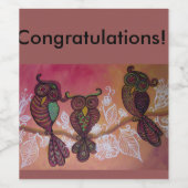 Rosa Weinetikett (Einzelnes Label)