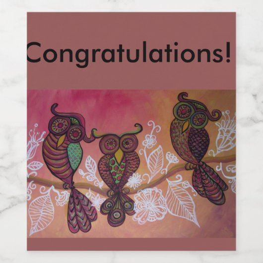 Rosa Weinetikett (Einzelnes Label)