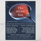 Rosa Weinglas, Weinwerbung/Bar Flyer (Vorne)