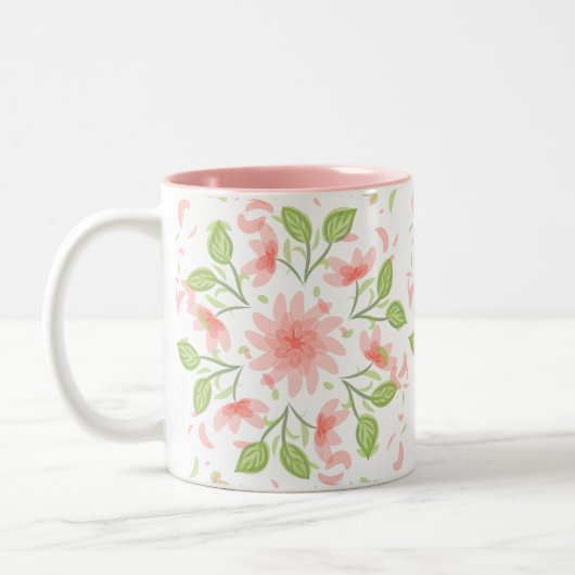 Rosa Weinrebe Zweifarbige Tasse (Links)