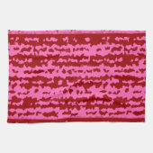 Rosa Weinrot Unregelmäßiges abstraktes Design Geschirrtuch (Horizontal)