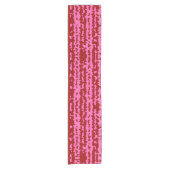 Rosa Weinrot Unregelmäßiges abstraktes Design Kurzer Tischläufer (Vorderseite)