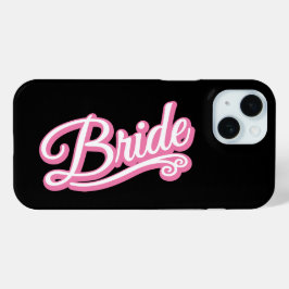 Rosa/weiß auf schwarz Case-Mate iPhone hülle