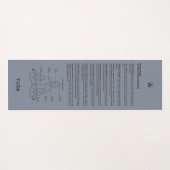 Rosa Weiß & Blau Gefärbte Krawatte Drehung Sway in Yogamatte (Rückseite (Horizontal))