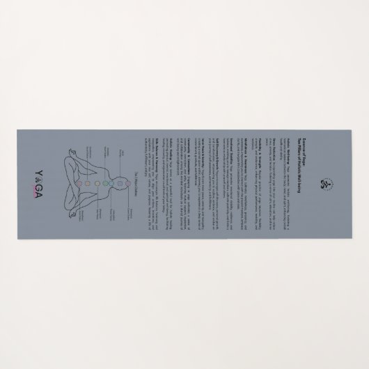 Rosa Weiß & Blau Gefärbte Krawatte Drehung Sway in Yogamatte (Rückseite (Horizontal))