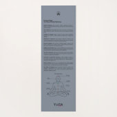 Rosa Weiß & Blau Gefärbte Krawatte Drehung Sway in Yogamatte (Rückseite)