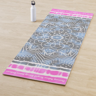 Rosa Weiß & Blau Gefärbte Krawatte Drehung Sway in Yogamatte