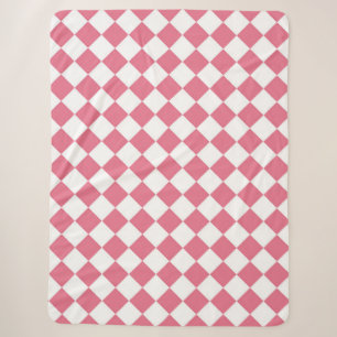 Rosa Weiß Diamant Schachbrettmuster Sherpadecke