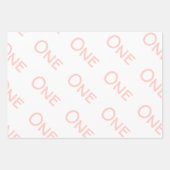 Rosa weiß ein Jahr alt Geschenkpapier Set (Vorderseite 3)