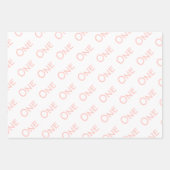 Rosa weiß ein Jahr alt Geschenkpapier Set (Vorderseite 2)