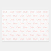 Rosa weiß ein Jahr alt Geschenkpapier Set (Vorderseite)