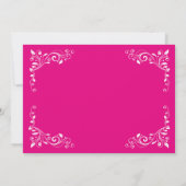 Rosa Weiß Elegant Geburtstag Frauen Klassisches Fo Einladung (Rückseite)