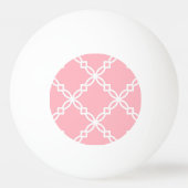 Rosa Weiß Extravagantes Quatrefolienmuster Tischtennisball (Vorderseite)