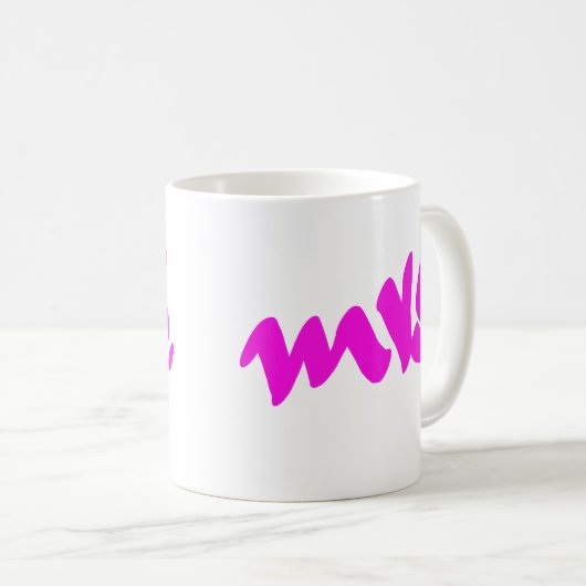 Rosa weiß farbenfrohe Frau Geschenke für sie Kaffeetasse (VorderseiteRechts)