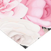 Rosa, weiß, florenhaft großer tischläufer (Ecke)