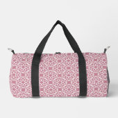 Rosa, weiß Geometrisch Nahtloses Muster Duffle Bag (Vorderseite)