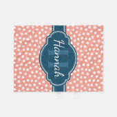 Rosa, weiß gepunktetes Muster, Monografie Fleecedecke (Vorderseite (Horizontal))