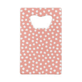 Rosa, weiß gepunktetes Muster, Monografie Geldbeutel Flaschenöffner (Rückseite)