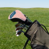 Rosa, weiß gepunktetes Muster, Monografie Golf Headcover (In SItu)