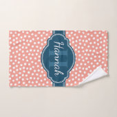 Rosa, weiß gepunktetes Muster, Monografie Handtuch (Handtuch)