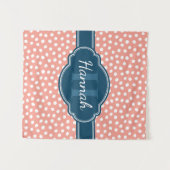 Rosa, weiß gepunktetes Muster, Monografie Wandteppich (Vorderseite (Horizontal))