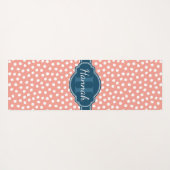 Rosa, weiß gepunktetes Muster, Monografie Yogamatte (Rückseite (Horizontal))