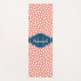 Rosa, weiß gepunktetes Muster, Monografie Yogamatte