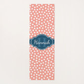 Rosa, weiß gepunktetes Muster, Monografie Yogamatte (Rückseite)