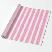 Rosa-weiß gestreiftes Geschenkpapier vertikal  (Ungerollt)