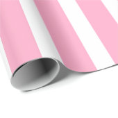 Rosa-weiß gestreiftes Geschenkpapier vertikal  (Rolleneckpunkt)