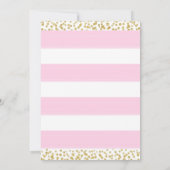 Rosa Weiß & Gold 1. GEBURTSTAG Party Einladungen (Rückseite)