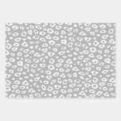 Rosa Weiß Grau Leopard Geburtstag Geschenkpapier Set (Vorderseite 2)